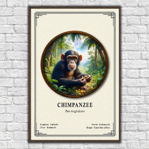 Chimpanzee Zoology Series Poster