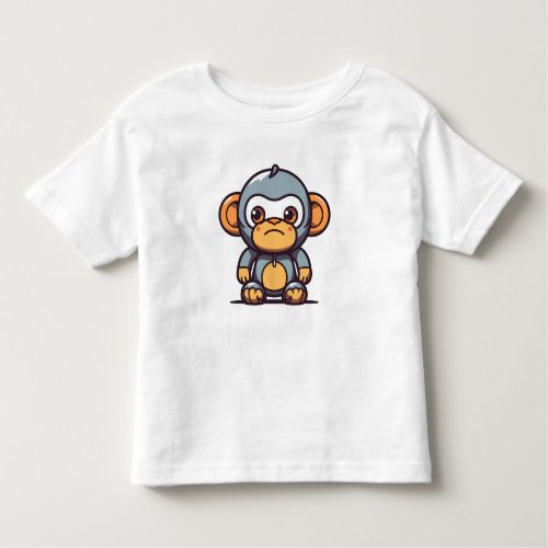 Chimpanzees Charm Kawaii_Style Graphic Toddler T_shirt