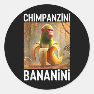Chimpanzini Bananini - Italian Brainrot Meme Classic Round Sticker