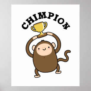 Chimpanzee Cartoon Posters & Prints | Zazzle