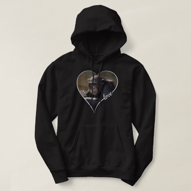 Chimps Chimpanzees Monkey Gifts Hoodie (Design Front)