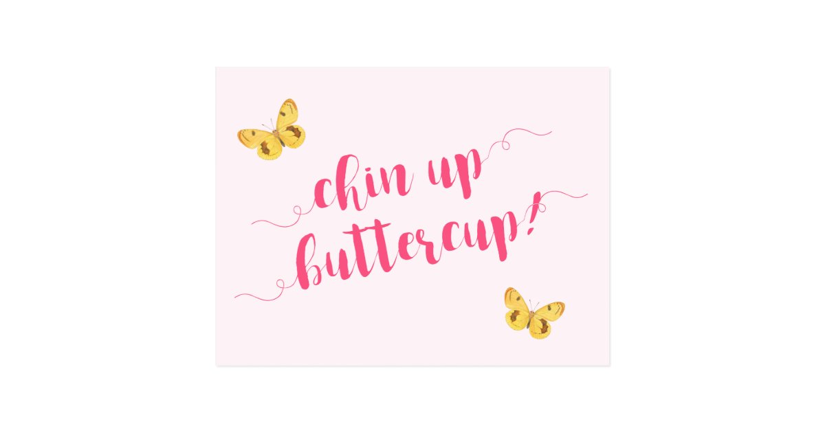Chin up buttercup! Motivational Quote Postcard