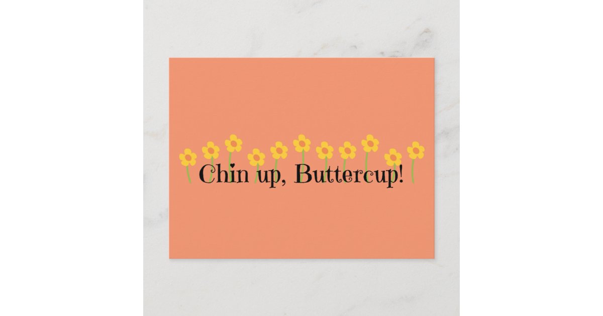 chin-up-buttercup-postcard-zazzle