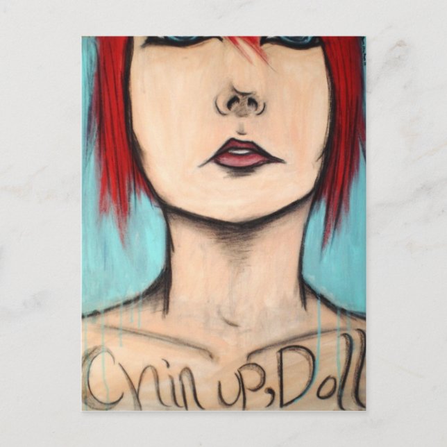 Chin Up, Doll Postcard (Front)