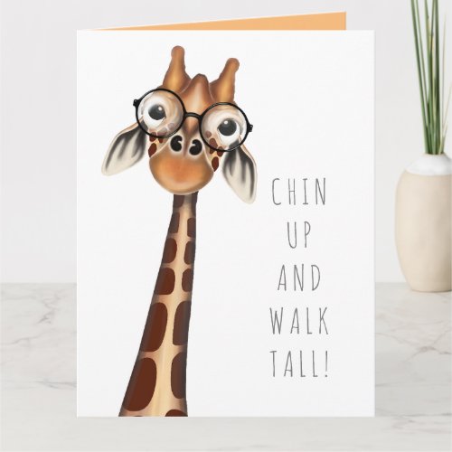 Chin Up Postcard _ Studious Giraffe