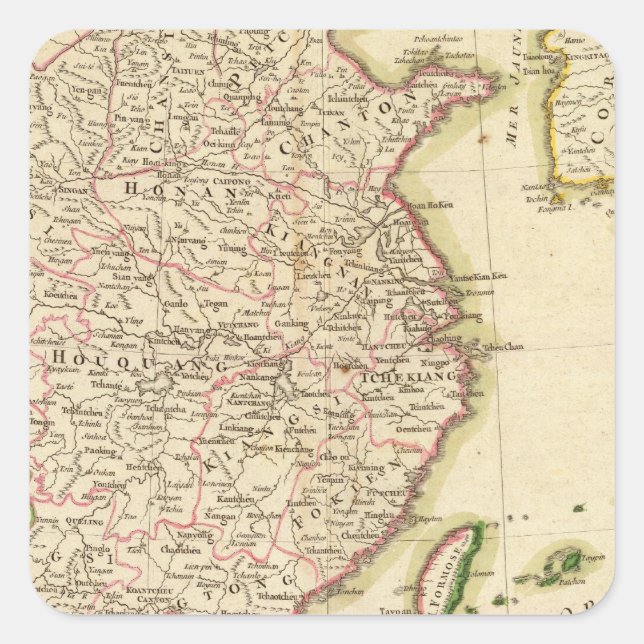 China 5 square sticker (Front)