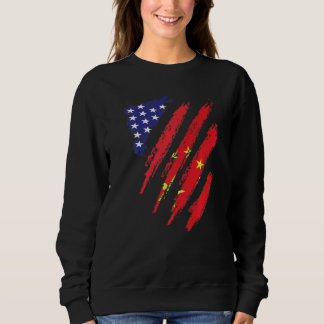 China American Grown Flag USA Patriot Heritage Mon Sweatshirt