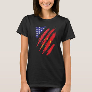 China American Grown Flag USA Patriot Heritage Mon T-Shirt