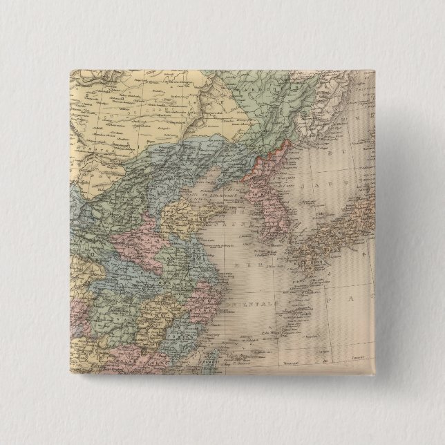 China and Korea Button (Front)