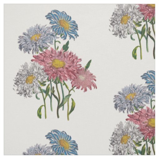 China Asters Fabric