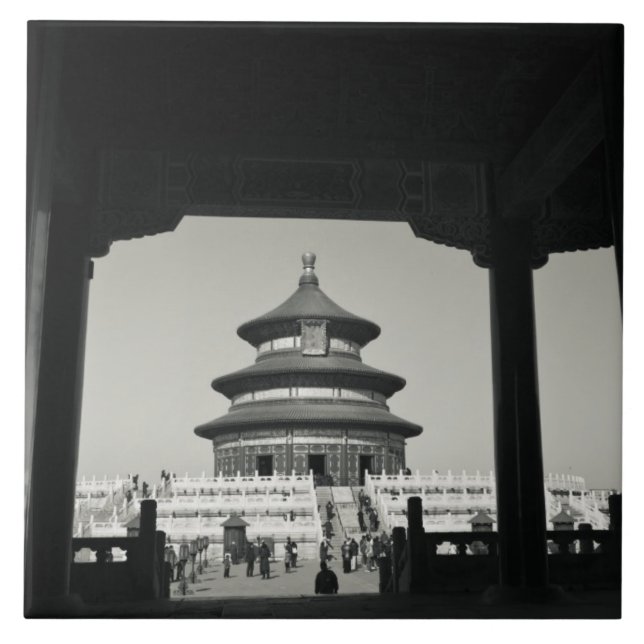 China, Beijing, Chongwen District. Temple of 2 Ceramic Tile (Front)