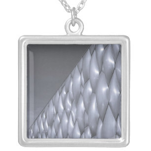 China, Beijing. National Aquatics Center Silver Plated Necklace