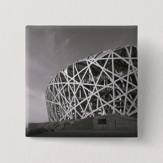 China, Beijing. National Stadium, Venue for the Pinback Button (Front)