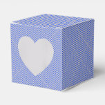 China Blue Houndstooth Favor Box