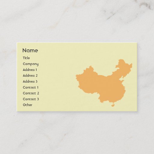 Customizable China - Business Business Card