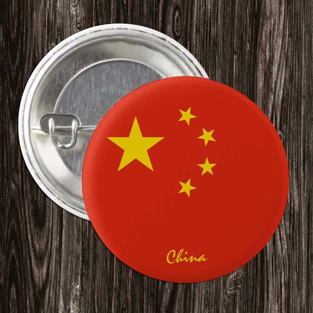 China button, patriotic Chinese Flag fashion Button (Creator Uploaded)
