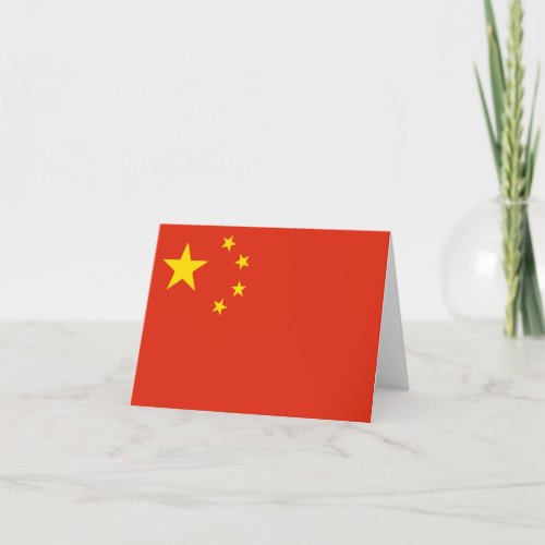 China Chinese Flag Card