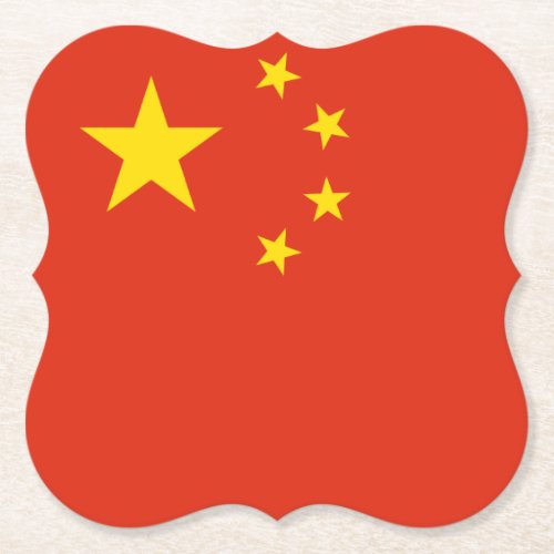 China Chinese Flag Paper Coaster