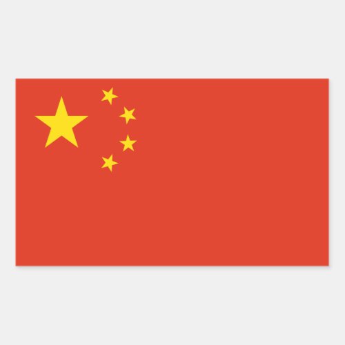 ChinaChinese Flag Peoples Republic Rectangular Sticker