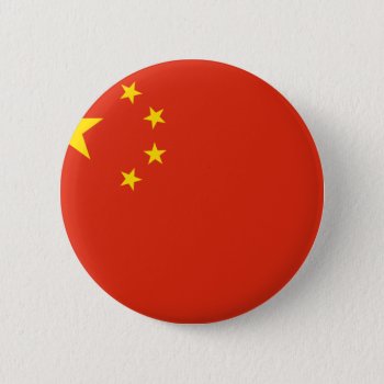 China; Chinese Flag Pinback Button by FlagWare at Zazzle
