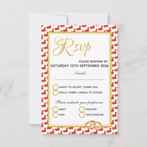 CHINA Christian Scripture Custom Wedding  婚礼 RSVP Card