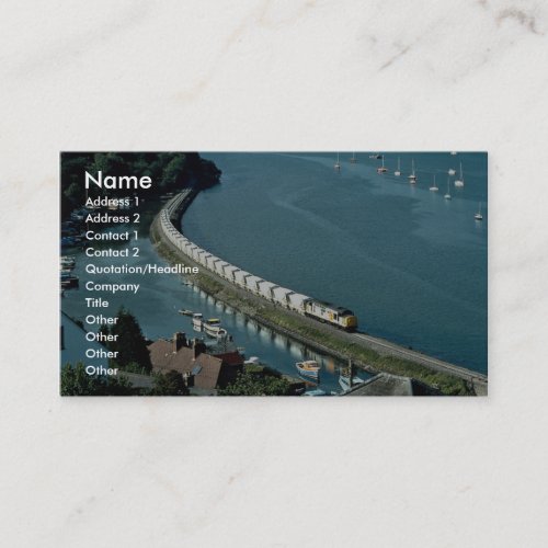 China Clay Train Fowey Estuary at Golant Business Card Templates