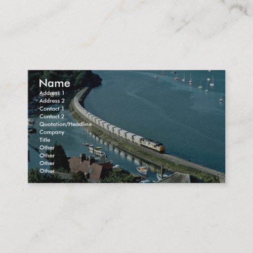 Customizable China Clay Train Fowey Estuary at Golant Business Card Templates