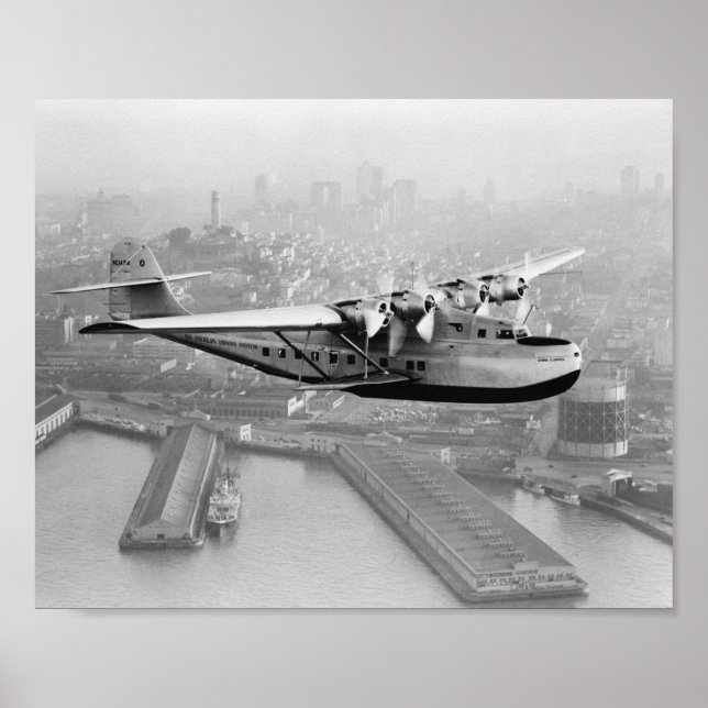 China Clipper Flying Boat Over San Francisco 1922 Poster (Front)