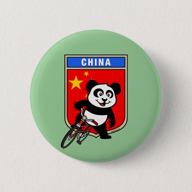 China Cycling China Button (Front)