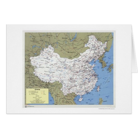 China Detailed Map - 1979 Cards (Front Horizontal)