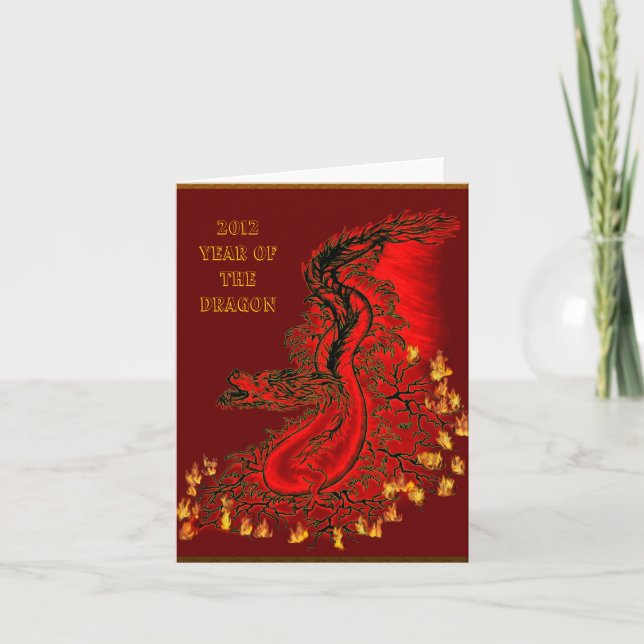 China-Drache - 2012-Year Of The Dragon Holiday Card (Front)