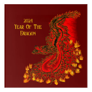 China Dragon , 2024 Year Of The Dragon Acrylic Print