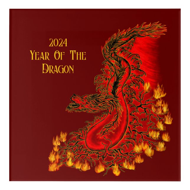 China Dragon , 2024 Year Of The Dragon Acrylic Print (Front)