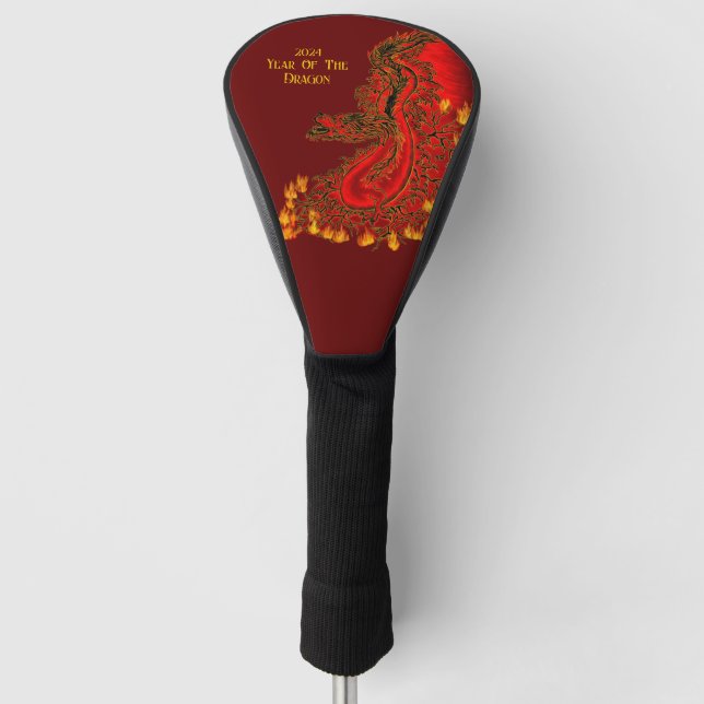 China Dragon , 2024 Year Of The Dragon Golf Head Cover (Front)