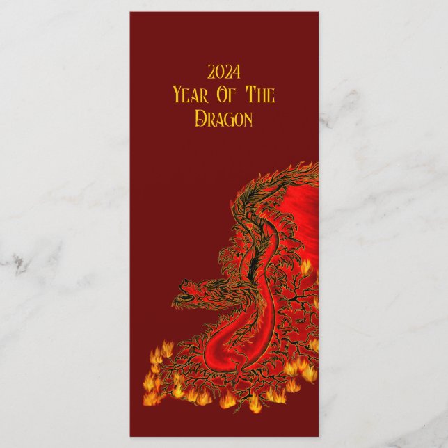 China Dragon , 2024 Year Of The Dragon Menu (Front)