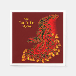 China Dragon , 2024 Year Of The Dragon Napkins