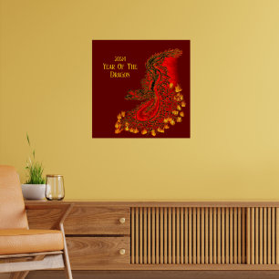 China Dragon , 2024 Year Of The Dragon Poster