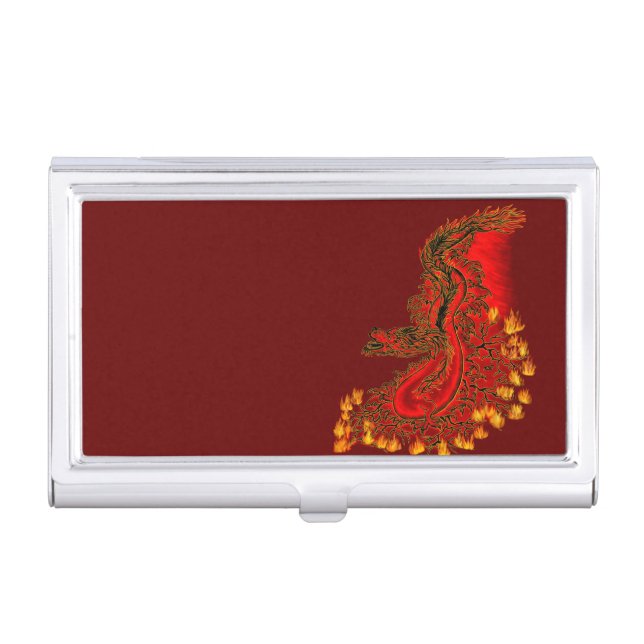 China Dragon in red and gold design Business Card Case (Front)