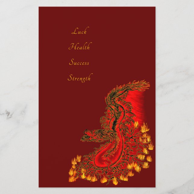 China Dragon in red and gold design Flyer