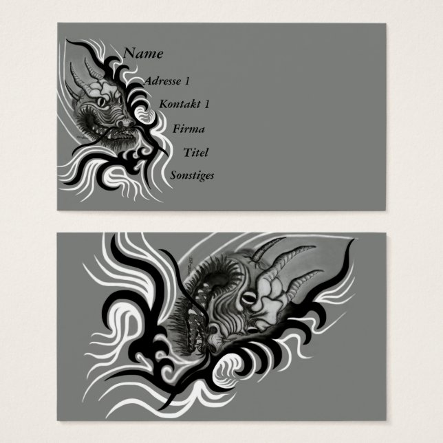 China Dragon in Tattoostyle (Front & Back)