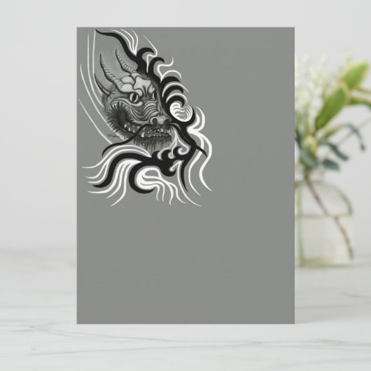 China Dragon in Tattoostyle (Standing Front)