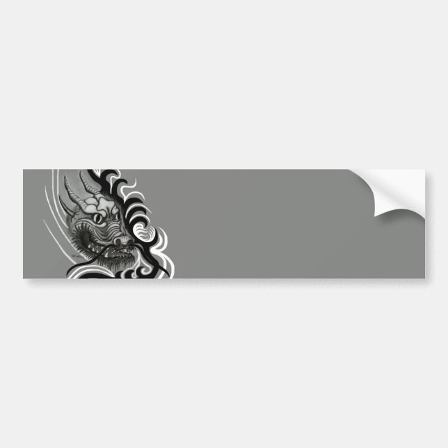 China Dragon in Tattoostyle Bumper Sticker (Front)