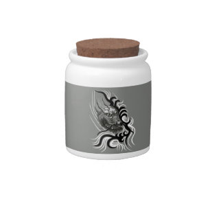 China Dragon in Tattoostyle Candy Jar