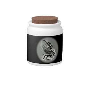 China Dragon in Tattoostyle Candy Jar