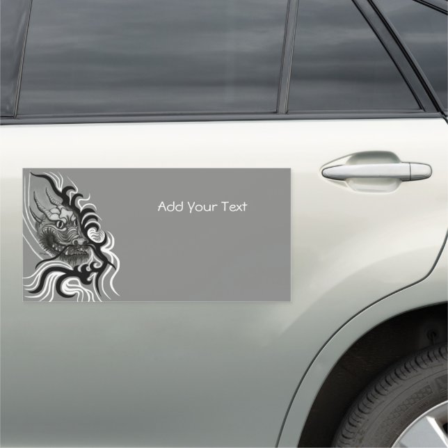 China Dragon in Tattoostyle Car Magnet (In Situ)