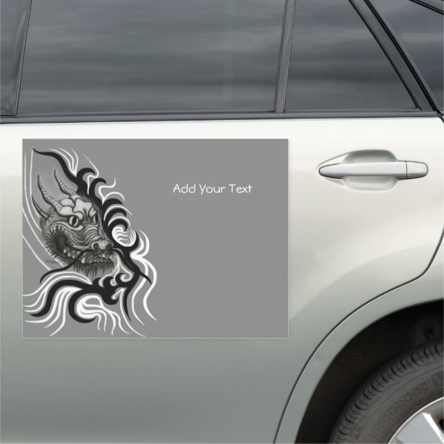 China Dragon in Tattoostyle Car Magnet (In Situ)