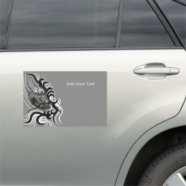China Dragon in Tattoostyle Car Magnet (In Situ)