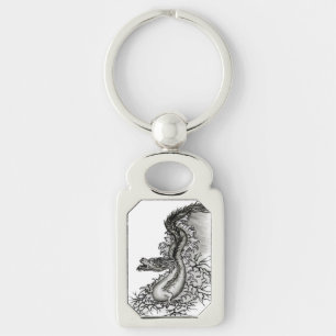 China Dragon in Tattoostyle Keychain
