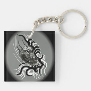 China Dragon in Tattoostyle Keychain