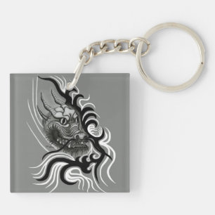 China Dragon in Tattoostyle Keychain